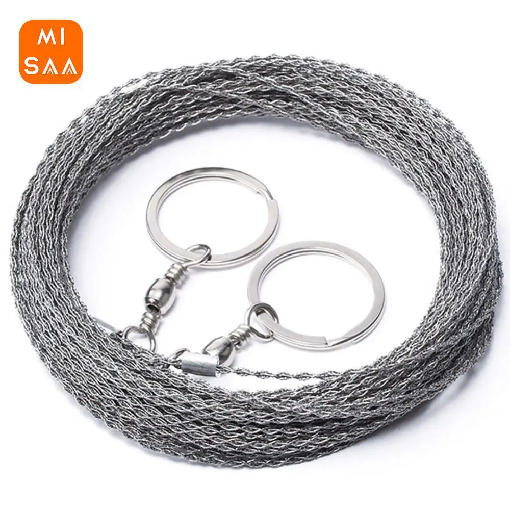 Water Grass Cutting Chain Hand Hacksaw Stainless Steel Rope Portable Saw Chain Garden Outdoor Stainless Steel Wire Saw