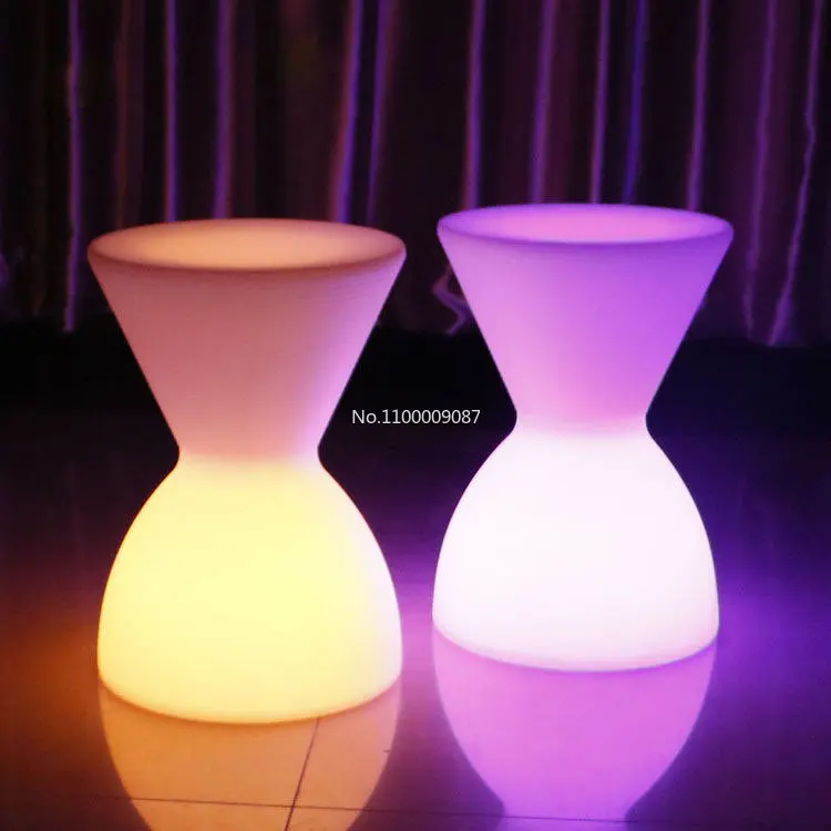 LED luminous waist drum stool creative beauty nail stool outdoor remote control colorful charging bar stools كرسي Bar furniture