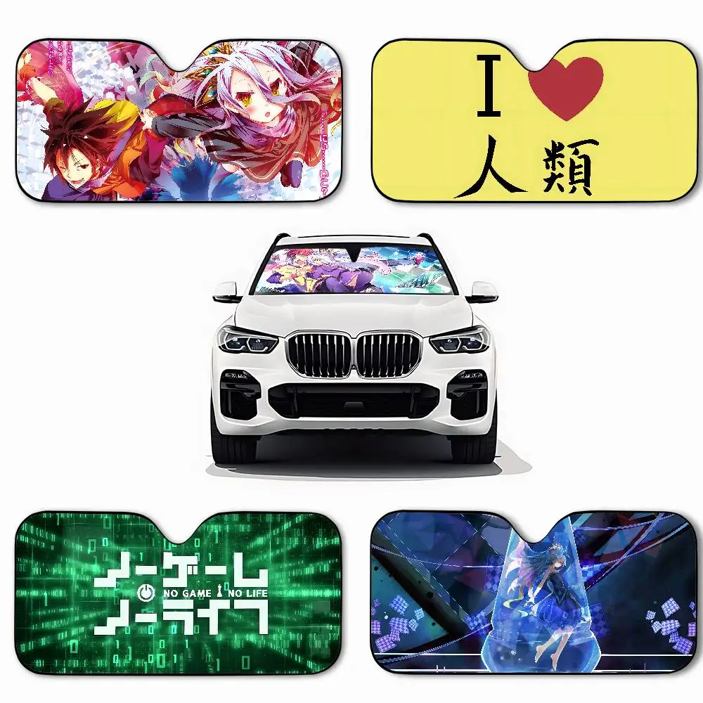 لا لعبة لا حياة أنيمي سيارة ظلة سيارة ظلة يغطي غطاء الزجاج الأمامي العالمي للطي قناع #1