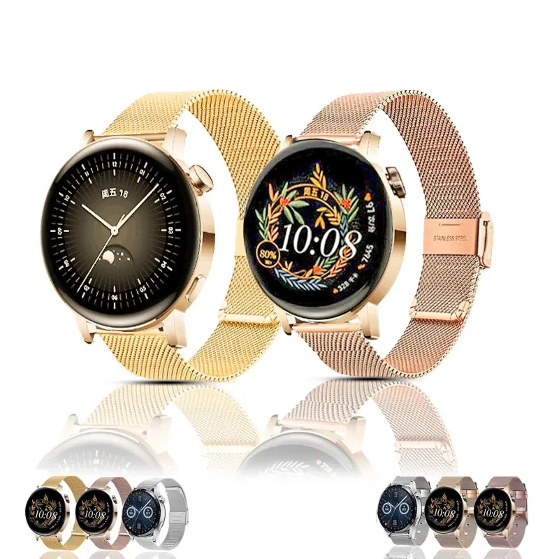 

Watch Band For Huawei Watch GT3 42mm/46mm/Runner Strap For Huawei Watch 3 GT2 GT3 Pro Metal Bracelets Stainless Steel Wristband