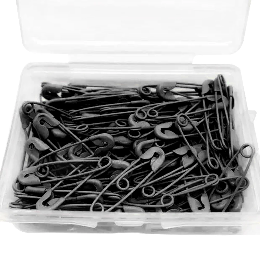 Mini alfiler de seguridad para costura portátil, para ropa, fabricación de joyas práctica, con caja de almacenamiento, bricolaje, piezas, 19mm, 150