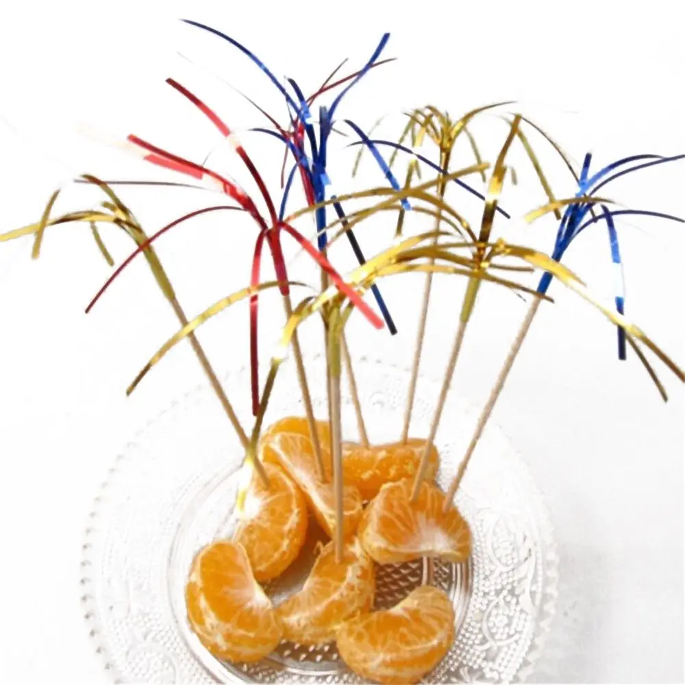 40PCS Fashion Party Supplies Wedding Favors Fruit Sticks Drinks Decoration Cocktail Picks Fireworks