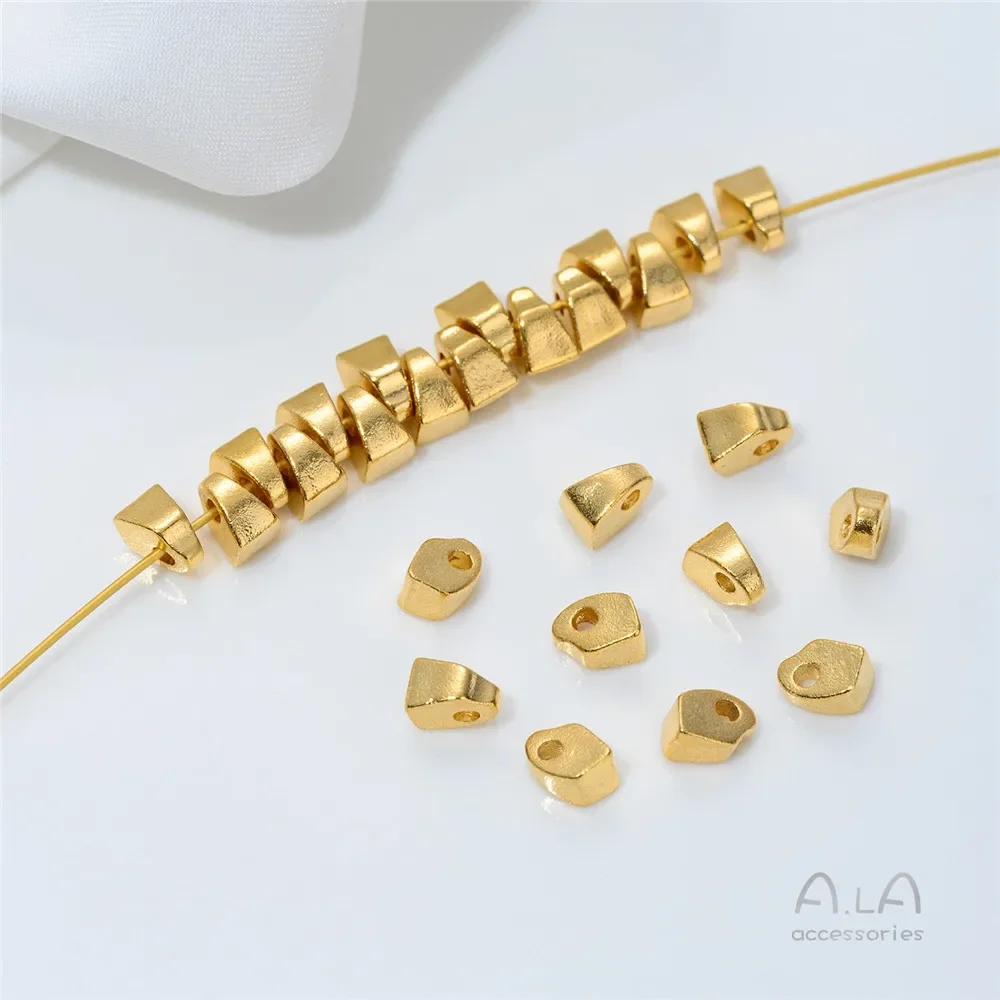 T368 Vietnamese Zand Goud Onregelmatig gevormde Gebroken Gouden Spacers Verkoperd Goud Spacer Pakkingen Diy Kralen Sieraden Accessoires