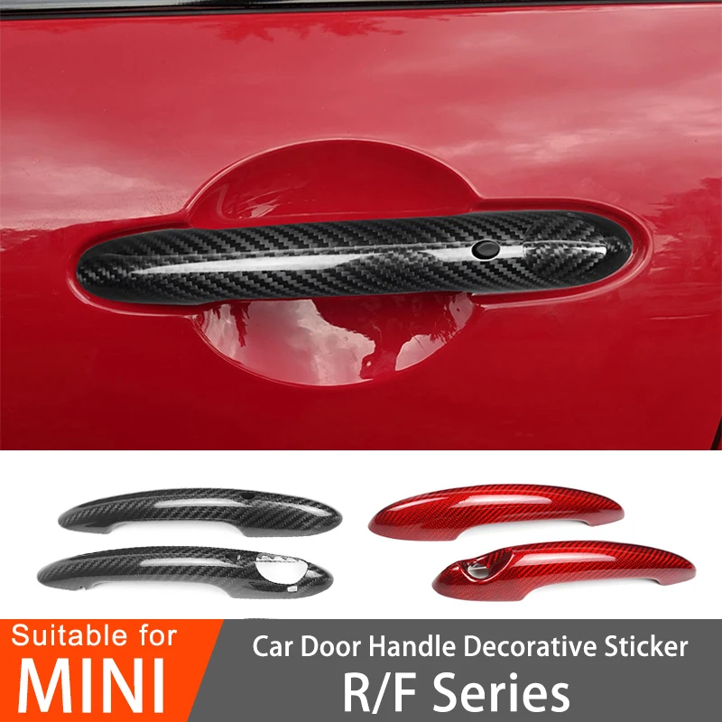 

Carbon Fiber interior Car Door Handle Decorative Sticker For MINI ONE R50 R52 R53 R56 R57 R58 R59 F54 F55 F56 F57 F60 Cooper S