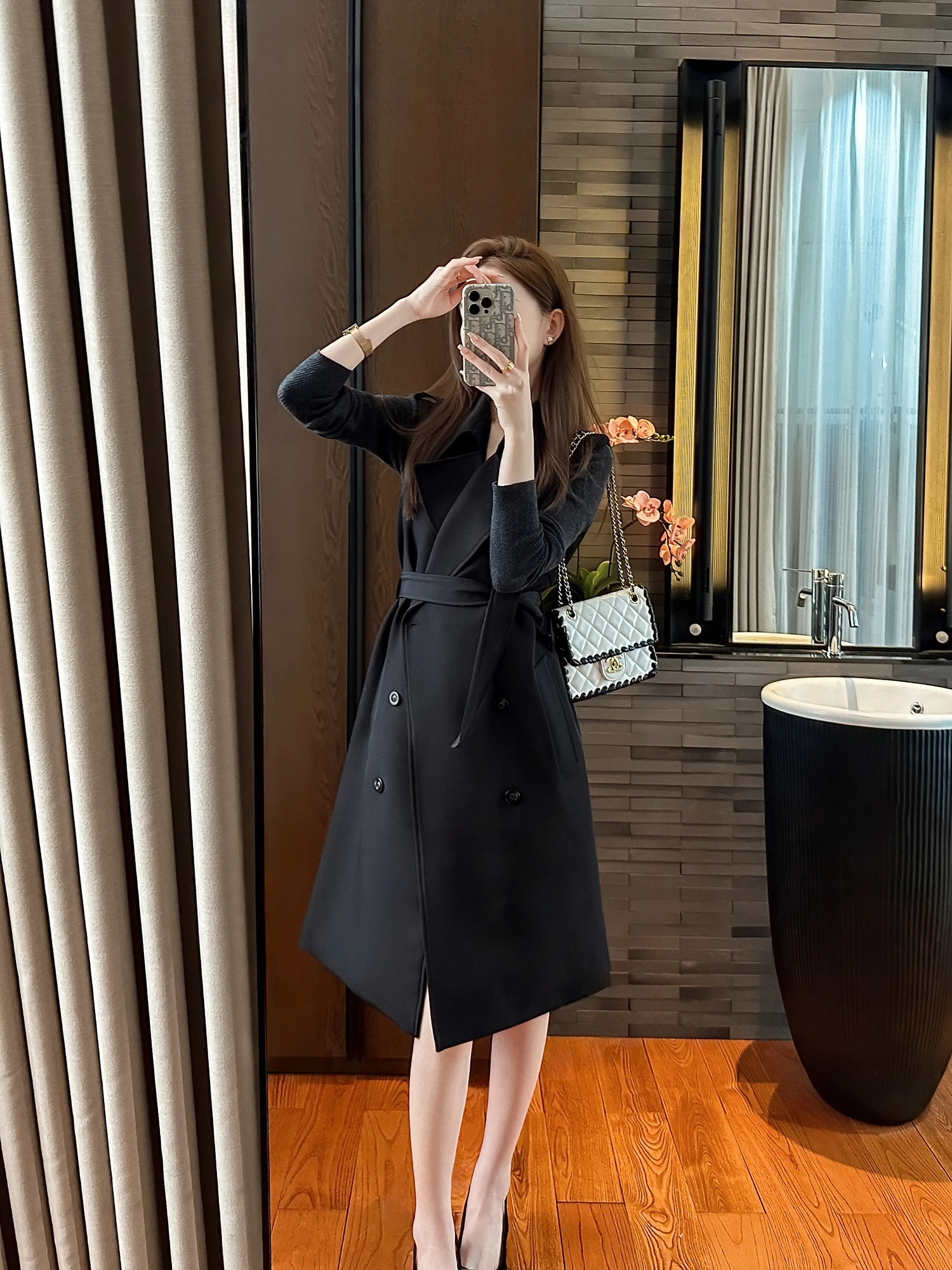 

Двубортная рабочая одежда You See Long Bla, модная ветровка, индивидуальный дизайн для профессионального и слизи