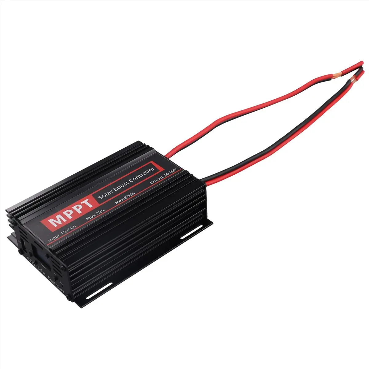 ABGN MPPT Booster Solar Controller 22A 800W PV 12-60V Input Step-Up 24-88V Charging Solar Charger for Lithium Gel