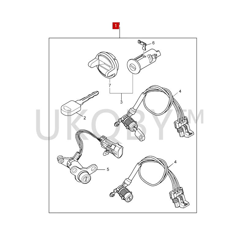 5490912 Suitable for Bu ic k GL8 Land Cruze Sail Sail Wind Regal Cruze Full car lock cylinder