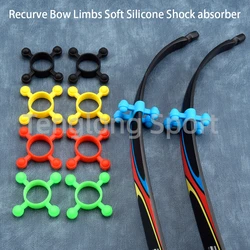 Recurvo Bow Limbs Shock Absorber, Amortecedor de silicone macio, Ferramenta Longbow Archery, 1 conjunto, 2 peças