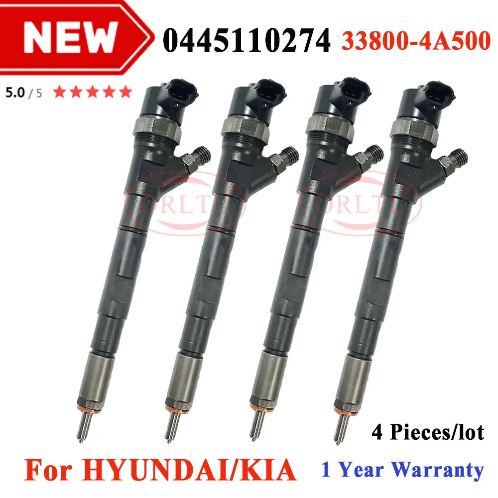 

4PCS 33800-4A500 0445110274 0986435180 Fuel Pump Common Rail Injector Nozzle 0 445 110 274 for HYUNDAI KIA 0445 110 274