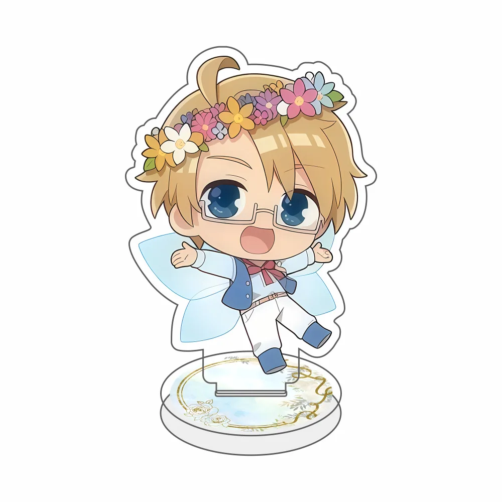 World Stars Stand Anime KeyChain ‌Feliciano Vargas Ivan Braginsky Men Key Chain for Women Cartoon Figure Acrylic Pendant Gifts