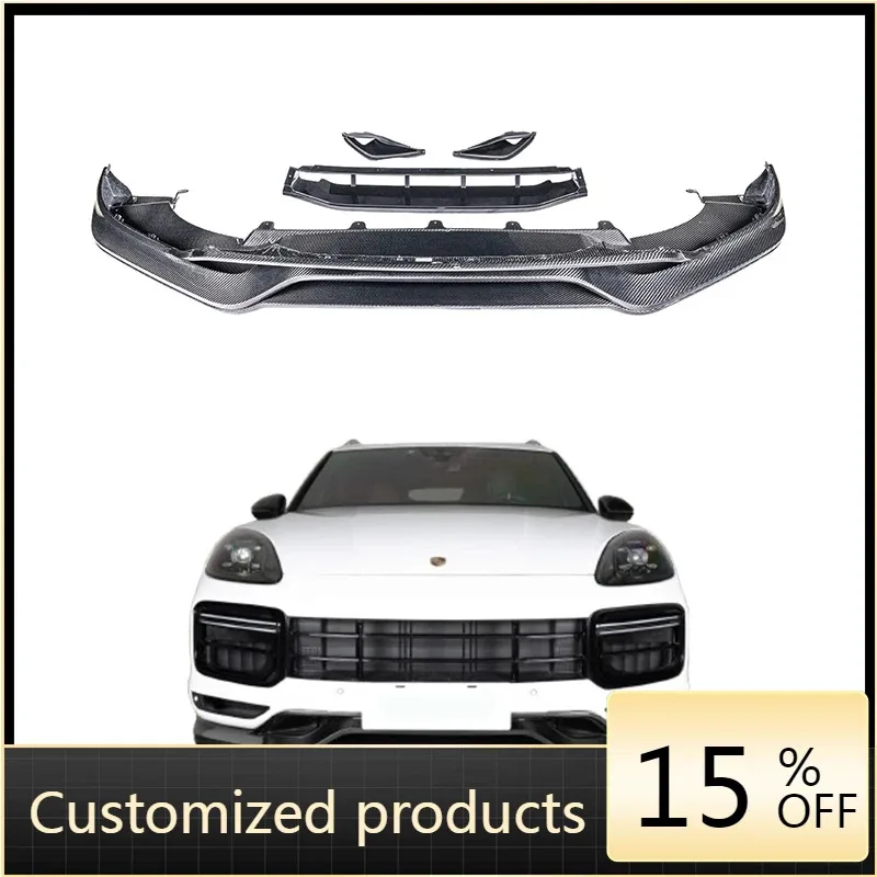 

Deren High Quality2018-2023 Front Lip Body Spoiler Carbon Fiber TKT Front Bumper with Fog Light Cut-Outs New