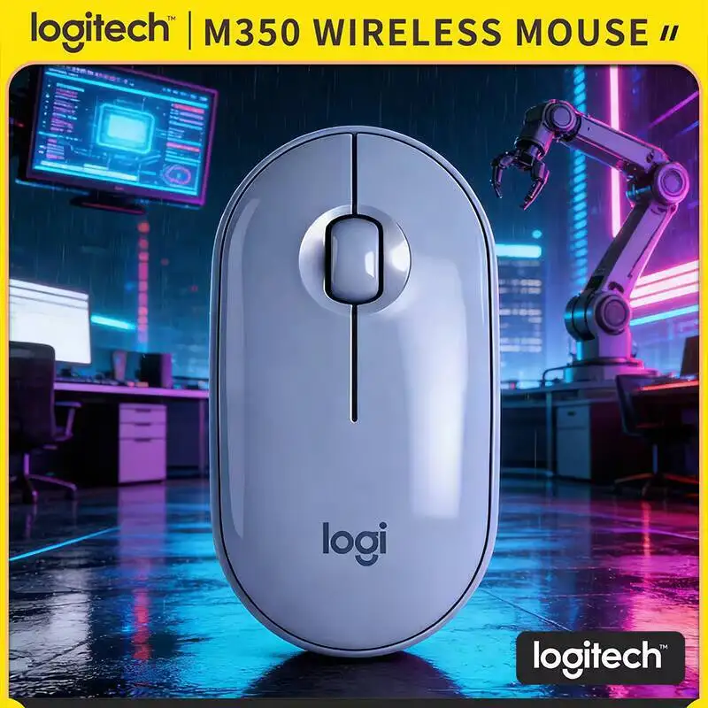 

Бесшумная эргономичная мышь Logitech M350 — удобный захват, USB-приемник, 18 месяцев автономной работы, 1000 DPI, готова к ежедневной работе и учебе