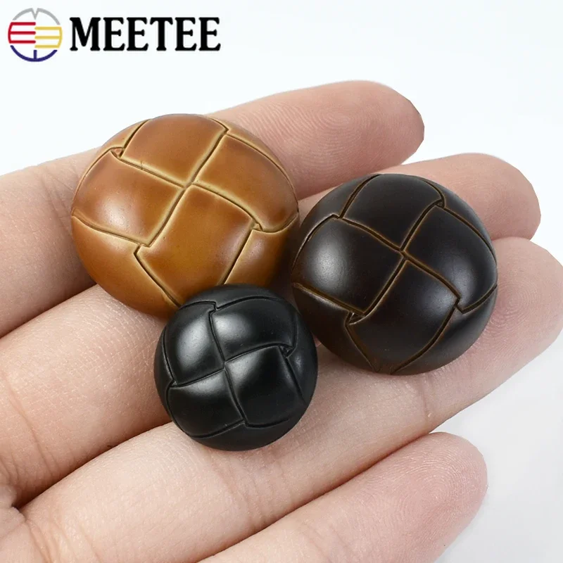 10/30/50 قطعة 15-25 مللي متر فو الجلود زر مستدير بدلة معطف الرجعية ديكور أزرار الملابس حقيبة يد السحابة مشبك الخياطة اكسسوارات #2