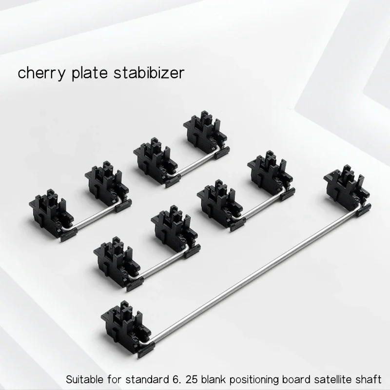 

Plate mounted Black Cherry Stabilizers Clear Satellite Axis 7u 6.25u 2u For Mechanical Keyboard Modifier Keys