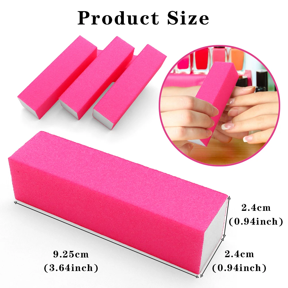 5 pz/lotto spugna lime per nail art buffer forniture per unghie per mini blocco di levigatura professionale accessori per unghie rosa prodotti per manicure