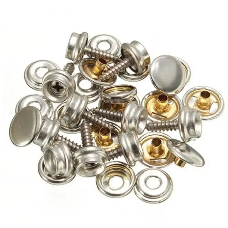 10 Sets Stainless Steel Replacement Tapping Fastener Tent Marine Yacht Boat Canvas Cover Tools Sockets Buttons