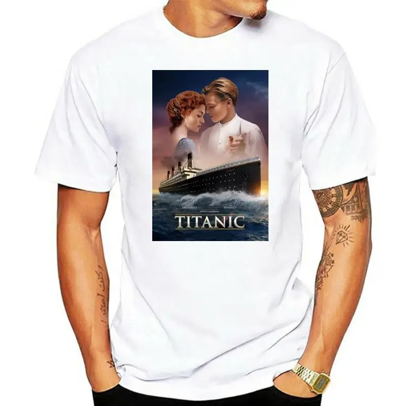 Leonard Di Caprio Titanic Movie Poster Retro Cool Film Men T Shirt 2023 Fashion Print Short Sleeve Clothing Custom T Shirt Cheap