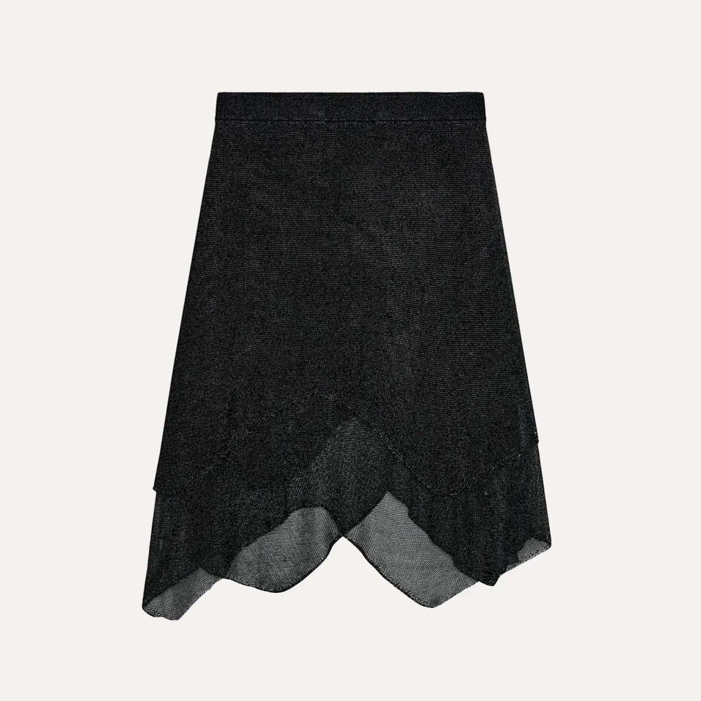 Z 여성용 중간 길이 니트 스커트 심플한 메탈 컬러 출퇴근용 캐주얼 핏 2025 신상 디자인