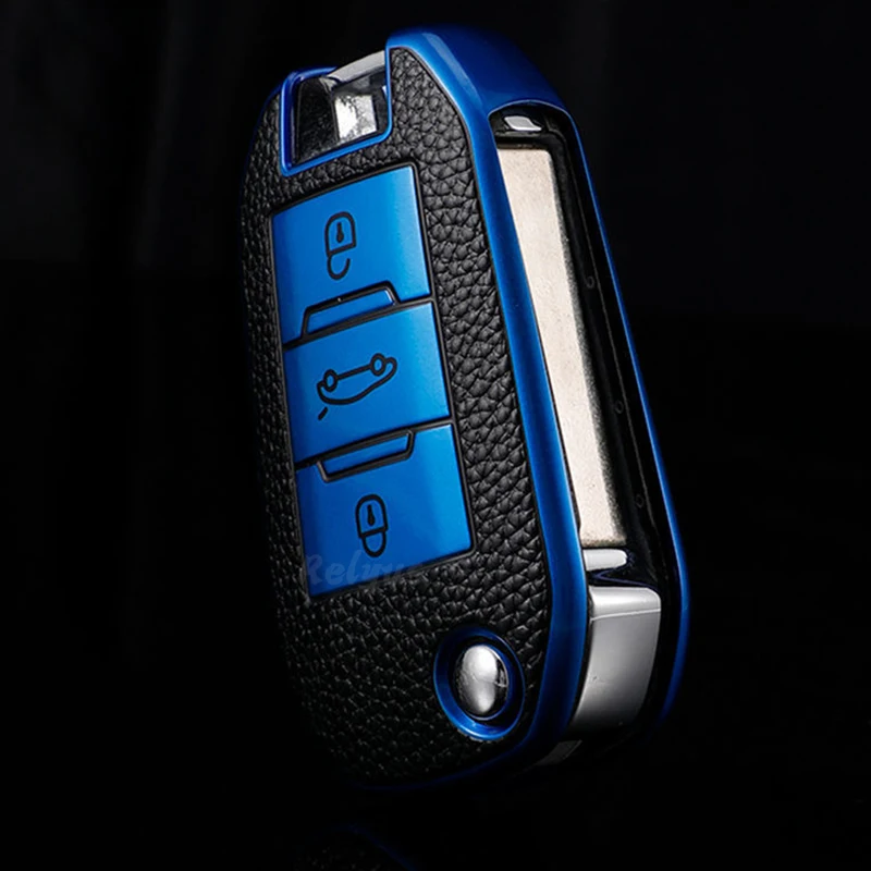 حافظة مفاتيح السيارة لبيجو 3008 2008 208 508 408 308 T9 4008 5008 لسيتروين C3 C5 الصبار بيرلينجو المفاتيح اكسسوارات السيارات