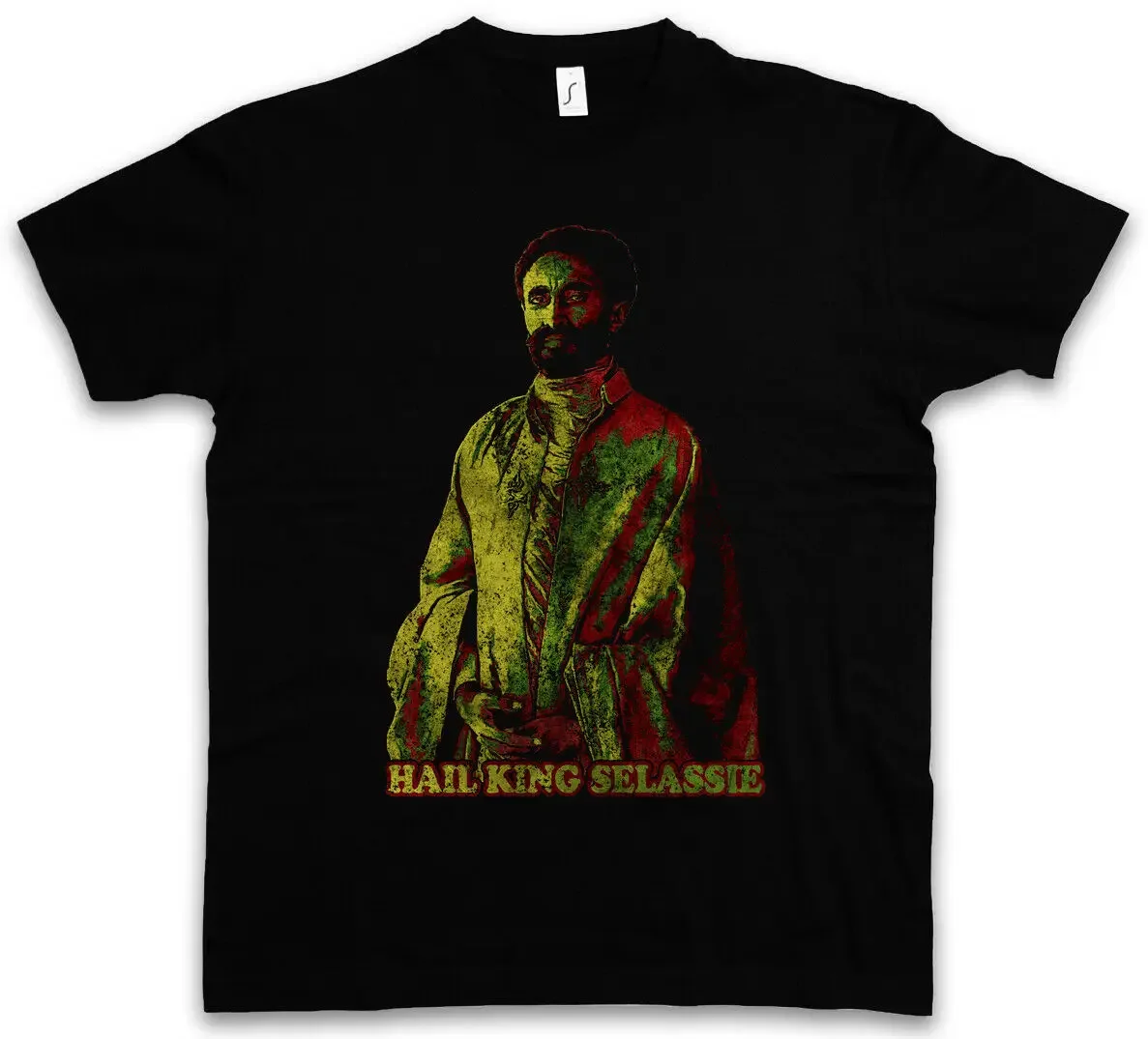 Lion of Judah Rastafari Ethiopia Haile Selassie Portrait T-Shirt. Summer Cotton O-Neck Short Sleeve Mens T Shirt New S-3XL
