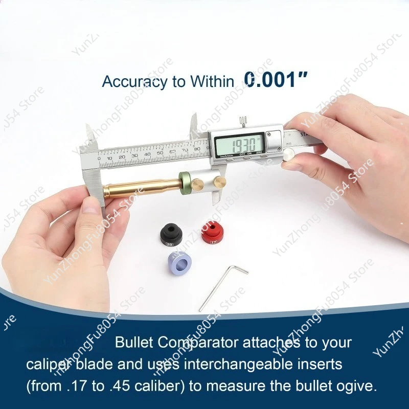 

Comparator Kit with 14 Inserts for .17 To .45 Calibers