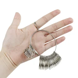 Ring Sizer Measurement Scales Kit Tools UK A-Z US EU HK JP Finger Ring Sizes Gauge Set Metal Measurement Finger Circumference