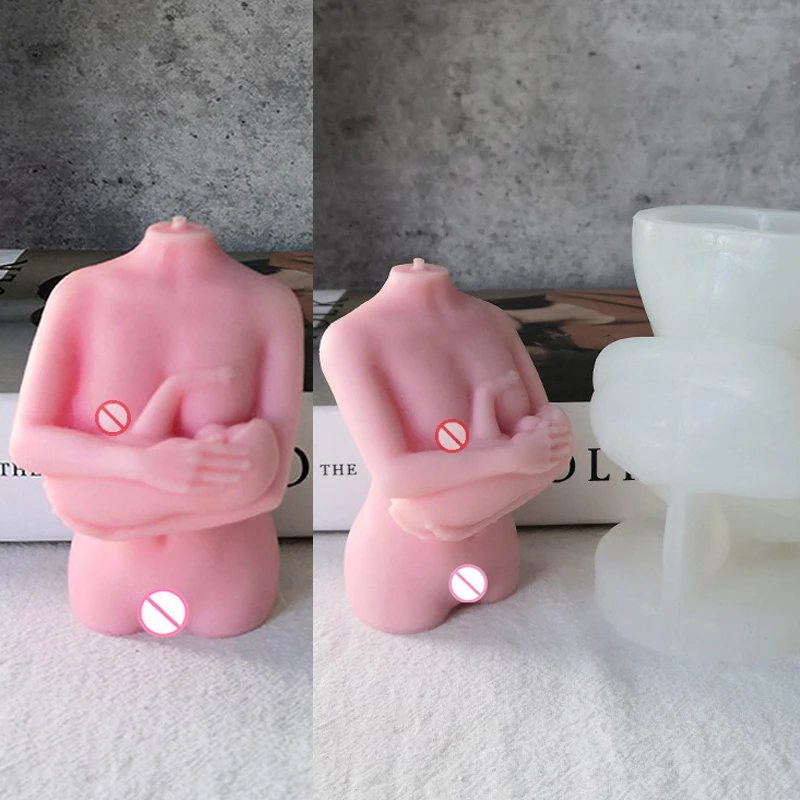 Attractive Human Body Silicone Candle Mold DIY Woman Bow David Body Candle Making Resin Soap Mold Gifts Craft Home Decoration