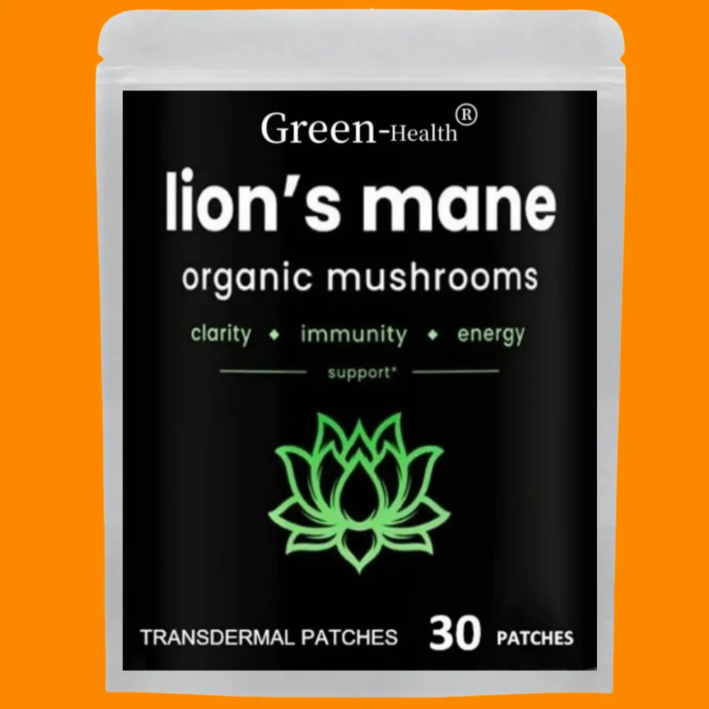 

30 Patches Lions Mane Mushroom Transdermal Patches Memory & Focus Supports Immune System & Brain Health