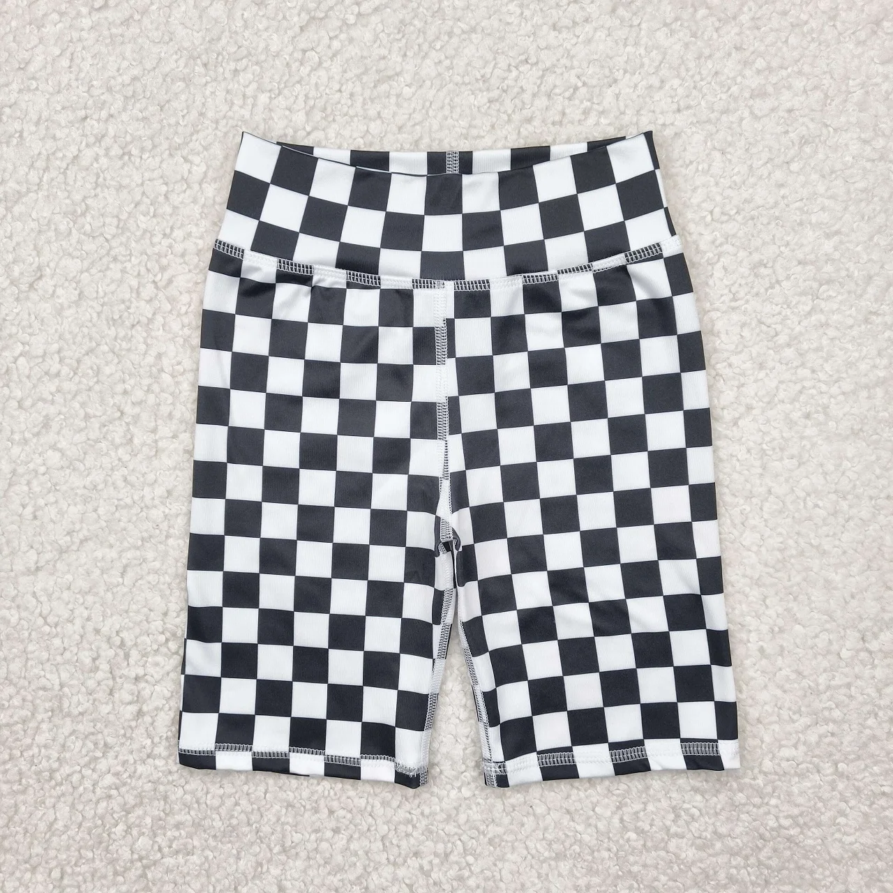 Wholesale Baby Girl Shorts Bottoms Sports Toddler Athletic Breathable Kids Children Active Wear Black White Checked Clothes