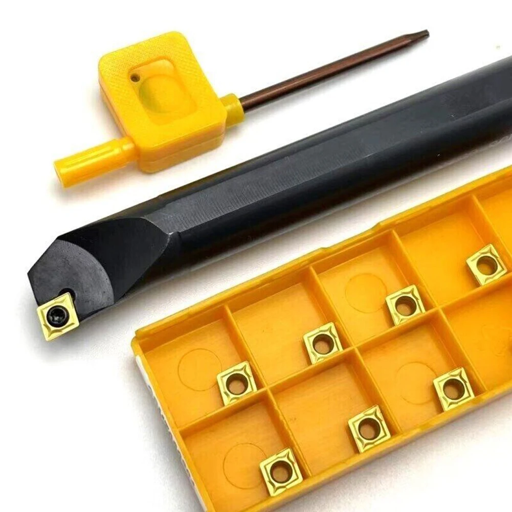 Long Service Life 16mm S16Q SCLCR06 Internal Lathe Boring Bar Turn Tool Kit with 10 CCMT060204 Carbide Inserts for CNC Machining