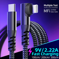 Elbow 20W USB C To Lighting Cable For iPhone 15 14 13 12 Pro Max Type C To Lighting Cable Data Wire Cord Fast Charging Cable