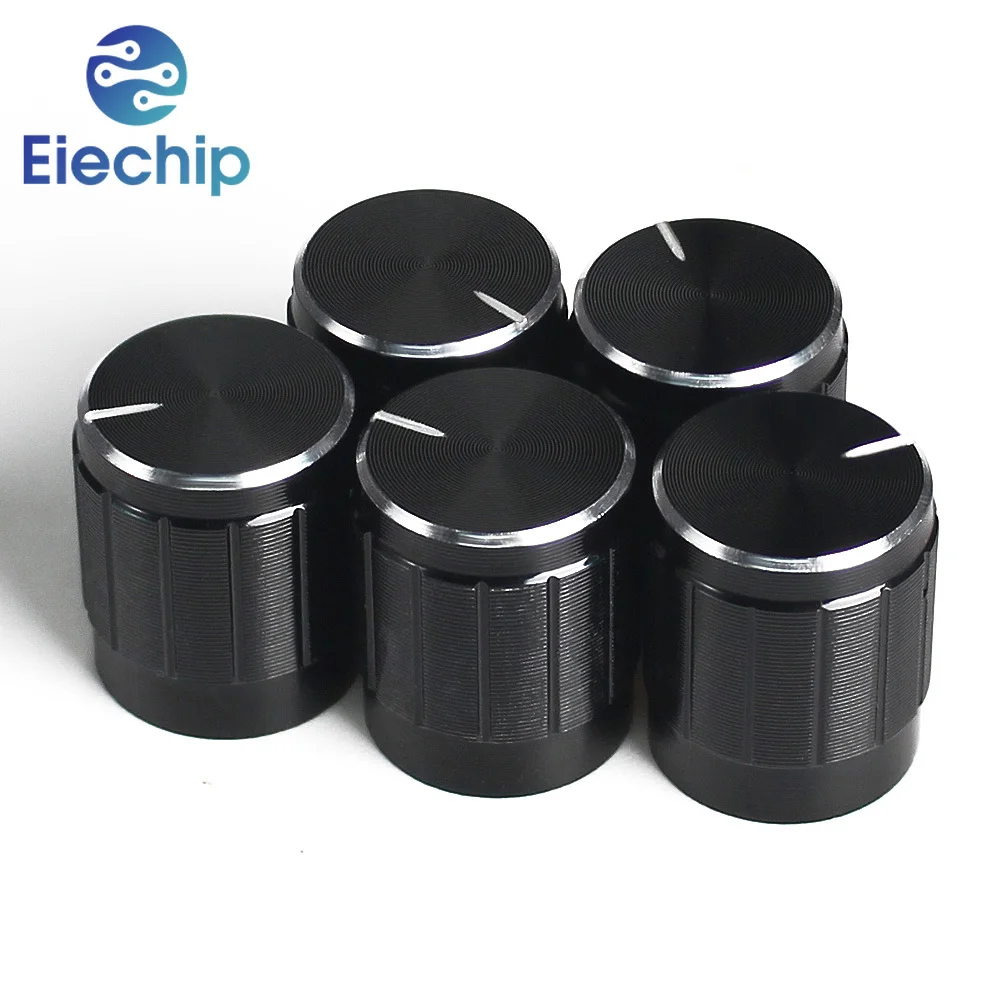 10PCS 15*17mm Potentiometer Knob Cap Black Aluminum Alloy Knob Caps Electronics kit for WH148