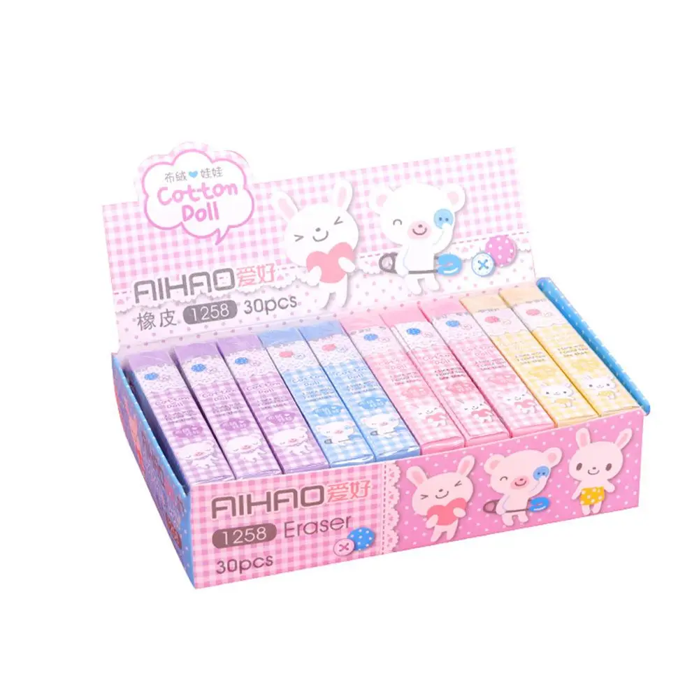 1PC Gifts Kawaii Students For Children  Long Strip Eraser Writing Drawing Erasers School Office Supplies Stationery Tools