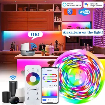 RGB LED Wall Strip Light สมาร์ท USB 5050 5V บลูทูธซิงค์เพลงยืดหยุ่นเทปไดโอดริบบิ้น TV Backlight APP ควบคุมตกแต่งห้อง