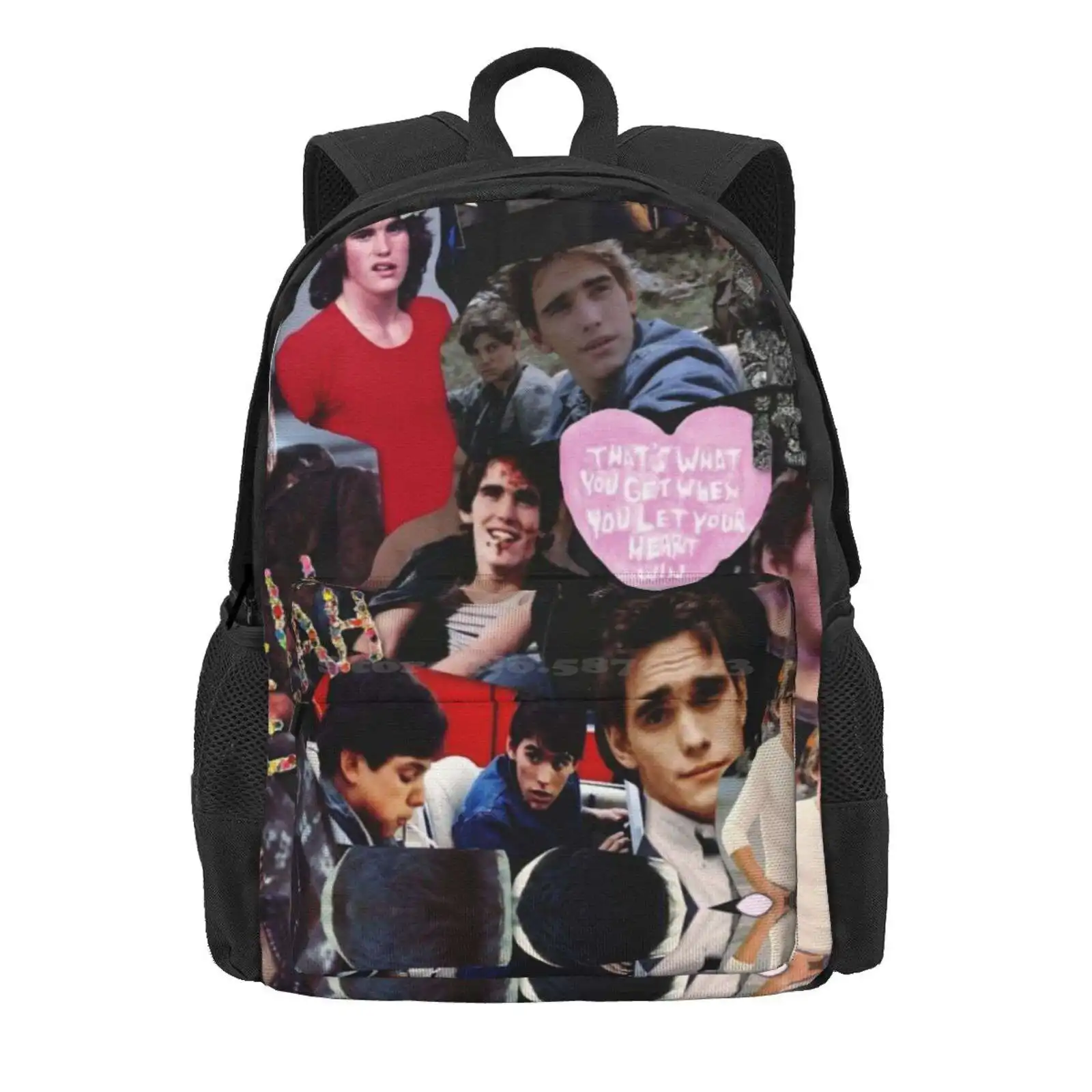 Matt Dillon Collage Iii Hot Sale Schoolbag Backpack Fashion Bags The Outsiders 1980S Collage Memes Matt Dillon Dallas Winston