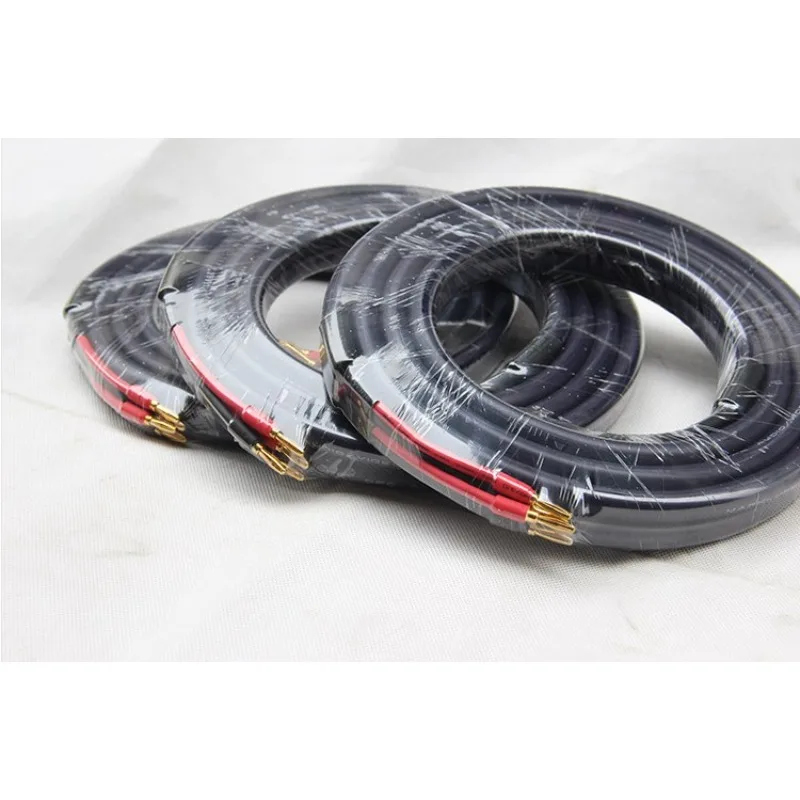 2.5M HIFI Speaker Cable Banana Plug Connector With 8 Red Yellow Wires For 2 Speakers Audio System Connection