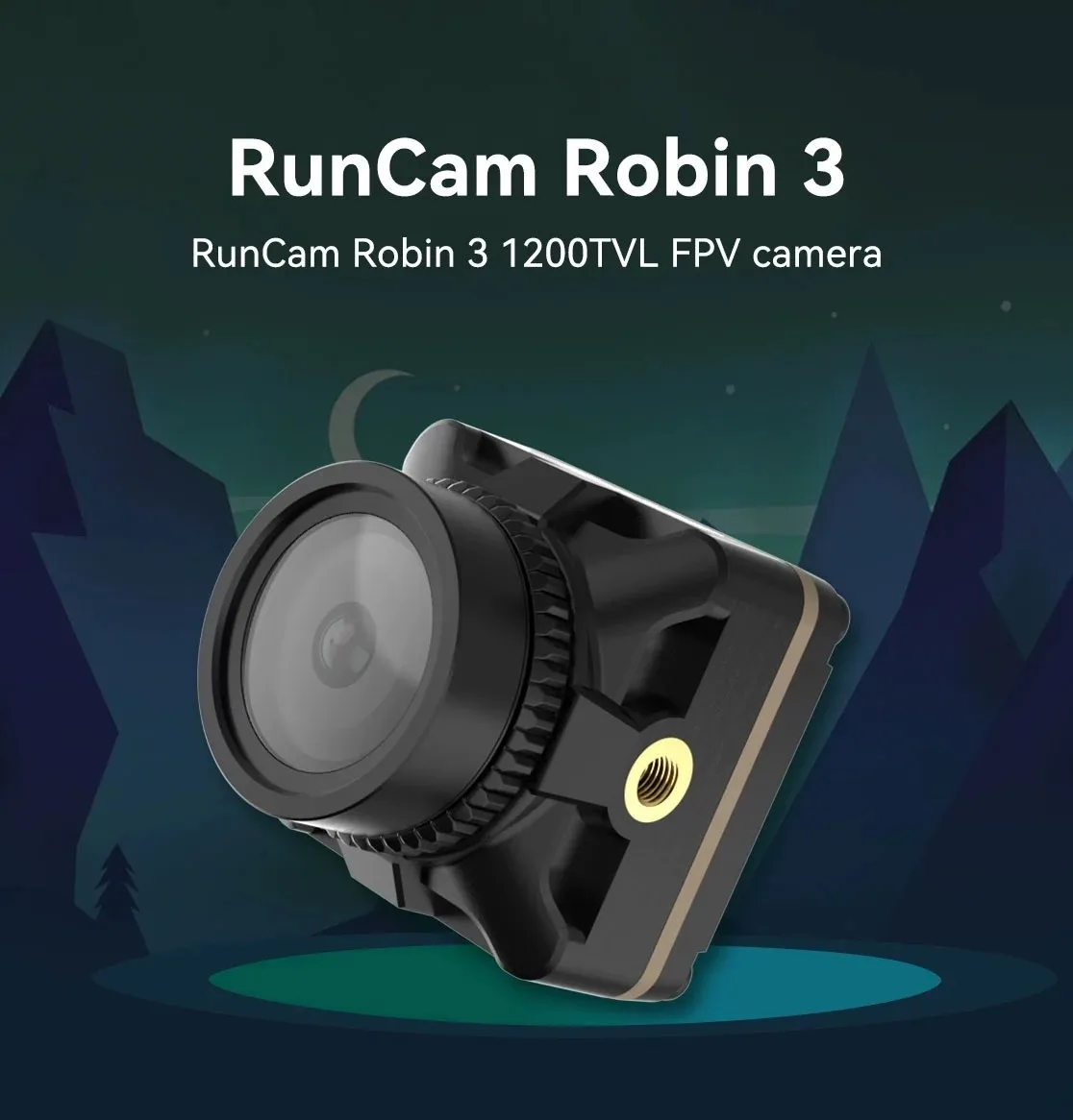 

RunCam Robin 3 1200TVL 1/3 "COMS датчик 5,3G FPV камера 19 мм 4:3 для гоночного дрона с радиоуправлением
