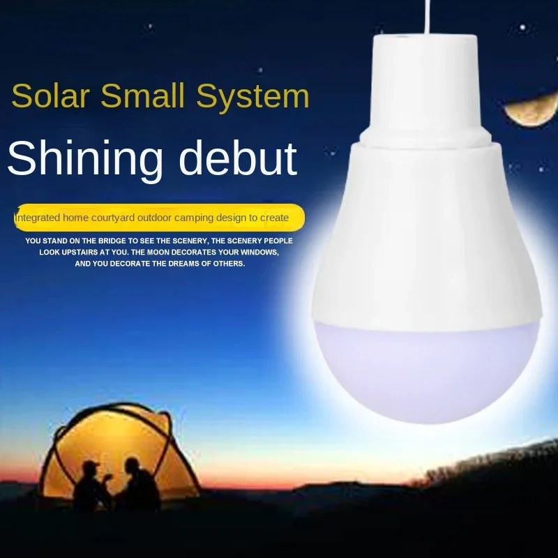 Solar Powered Lamp Portable Led Bulb Lights Rechargeable Camp Tent Night Fishing Emergency Solar Energy Panel Sunlight