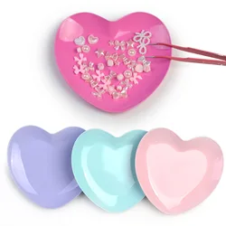 1Pcs Pink Heart Stainless Steel Cosmetic Storage Tray Nail Art Equipment Plate Tools For Doctor Dental&False Nails