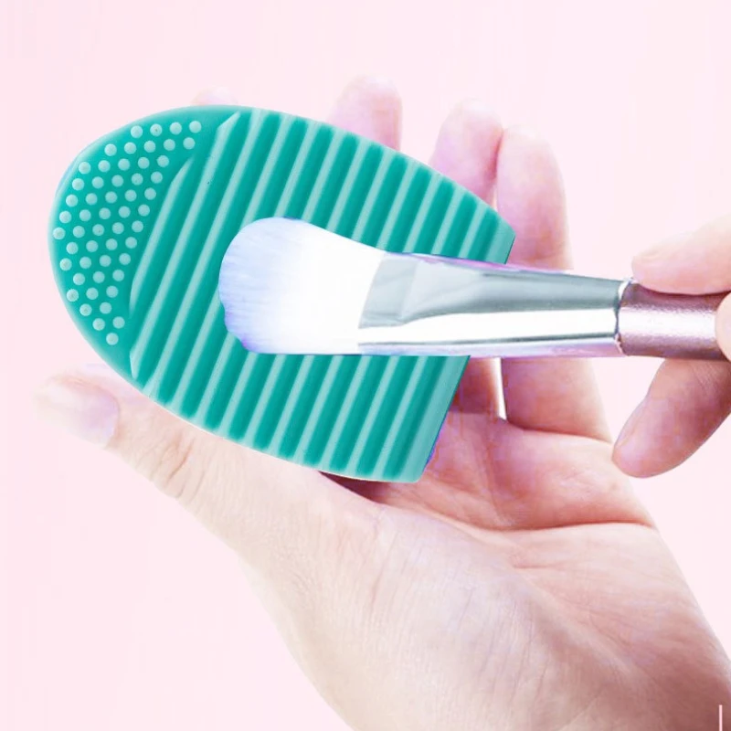 Pennello per trucco in silice Ciotola per pulizia a soffio Tampone detergente per pennelli per trucco di bellezza portatile Detergente rapido Pulizia efficace degli strumenti cosmetici