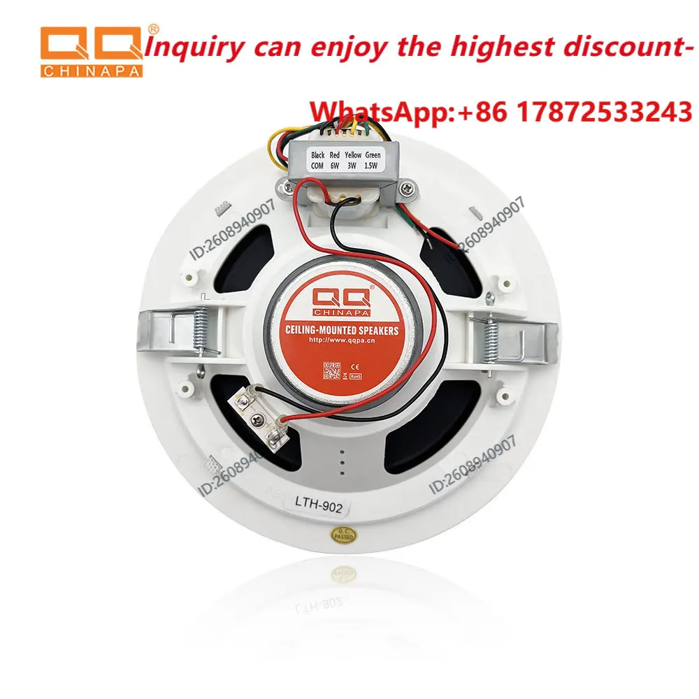 Ceiling mounted speaker 6-inch fixed pressure ceiling, shopping mall background music broadcasting system speaker, high fidelity