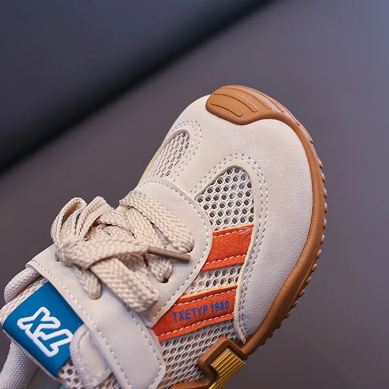 Children\'s Sneakers Kids Fashion Patchwork Design Non-slip Casual Shoes for Boys Girls Mesh Breathable Toddler Outdoor Shoes