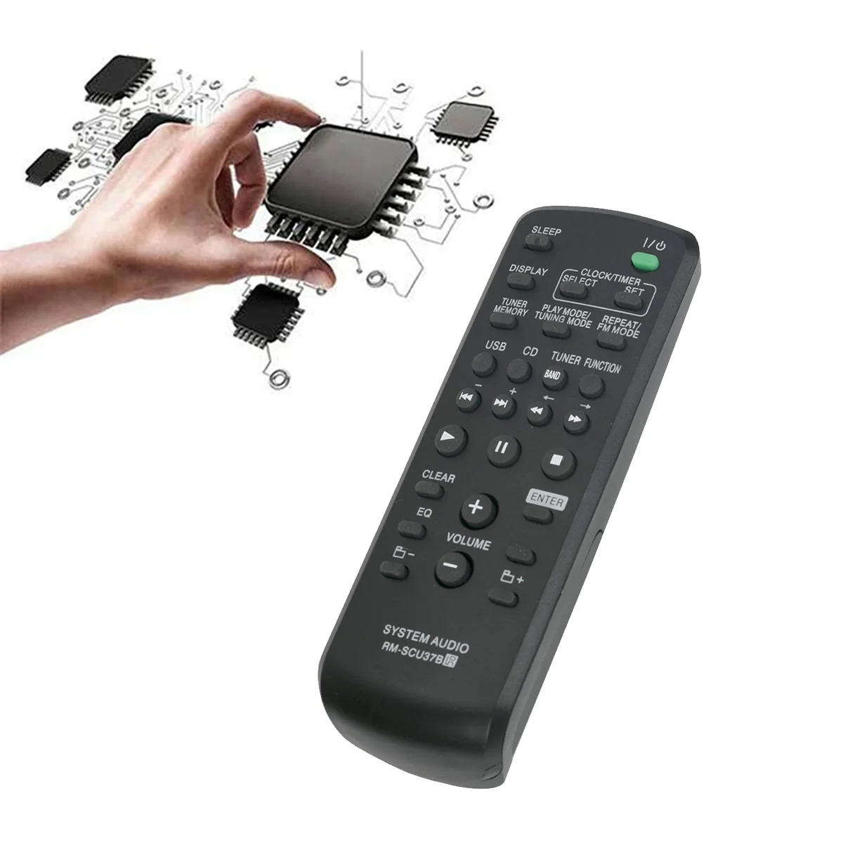 Reemplace el control remoto RM-SCU37B para el sistema de componentes Sony Mini HI-FI LBT-SH2000 SS-SH2000 CMT-BX3 CMT-BX30R HCD-CBX3 MHC-EX600