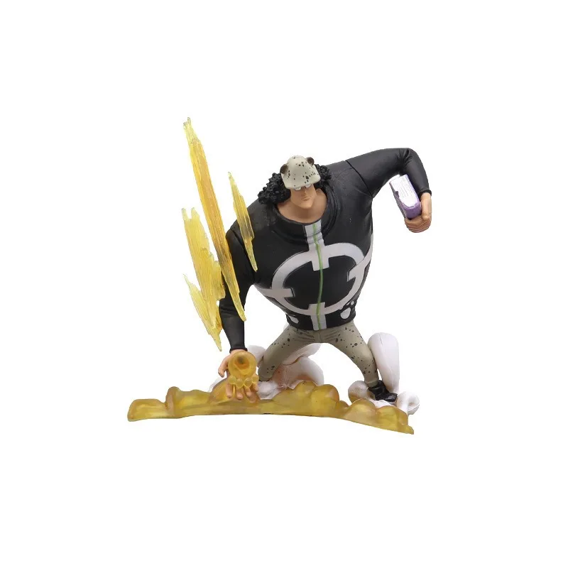 Anime 10CM One Piece Luffy Tyrant Bear Big Bear Hand-made Statue Action Figure PVC Model Doll Collection Toy Gift Ornament