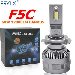 Bombillas LED para faros delanteros de coche, kit de luces antiniebla, F5C, 120W, 12000LM, H7, H11, 9005, 9006, H1, H7, H4, H7, H8, H16