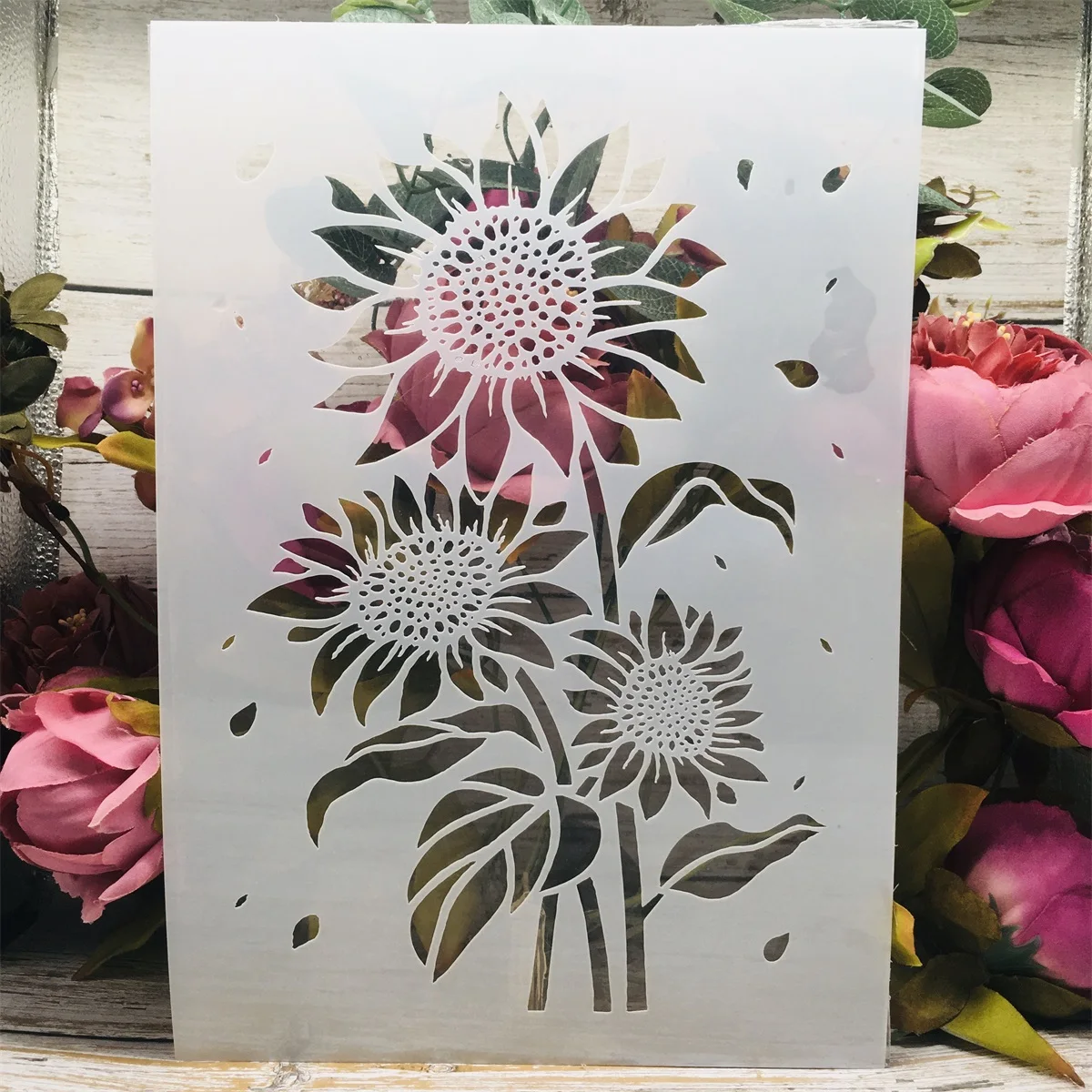 

A4 29*21cm Sunflower DIY Layering Stencils Wall Painting Scrapbook Coloring Embossing Album Decorative Template