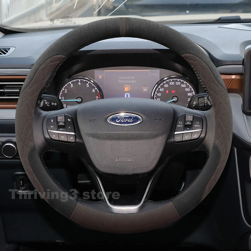 

Suede Warm Car Steering Wheel Cover For Ford Maverick 2025 2022-2024 Ranger 2025 Winter Warm Auto interior Accessories
