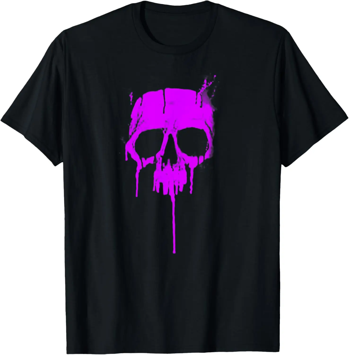 Classic Hard Rock Graffiti Skull - Dripping Paint T Shirt T-Shirt