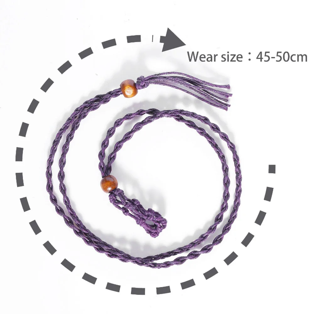 Crystal Cage Necklace Adjustable Cord Cage Fish Netted Hand-Woven Necklace Empty Stone Holder for DIY Jewelry Making Accessorie