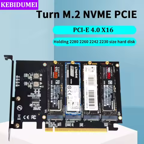 M.2 NVME to PCIe 4.0 3.0 Adapter M.2 SSD Gen4 PCIe 4.0 PC Motherboard X1 X4 X8 X16 Expansion Card For 2230 2242 2260 2280 SSD